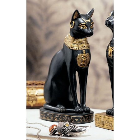 Design Toscano Egyptian Cat Goddess Bastet Statue: Bastet with Earrings WU678965